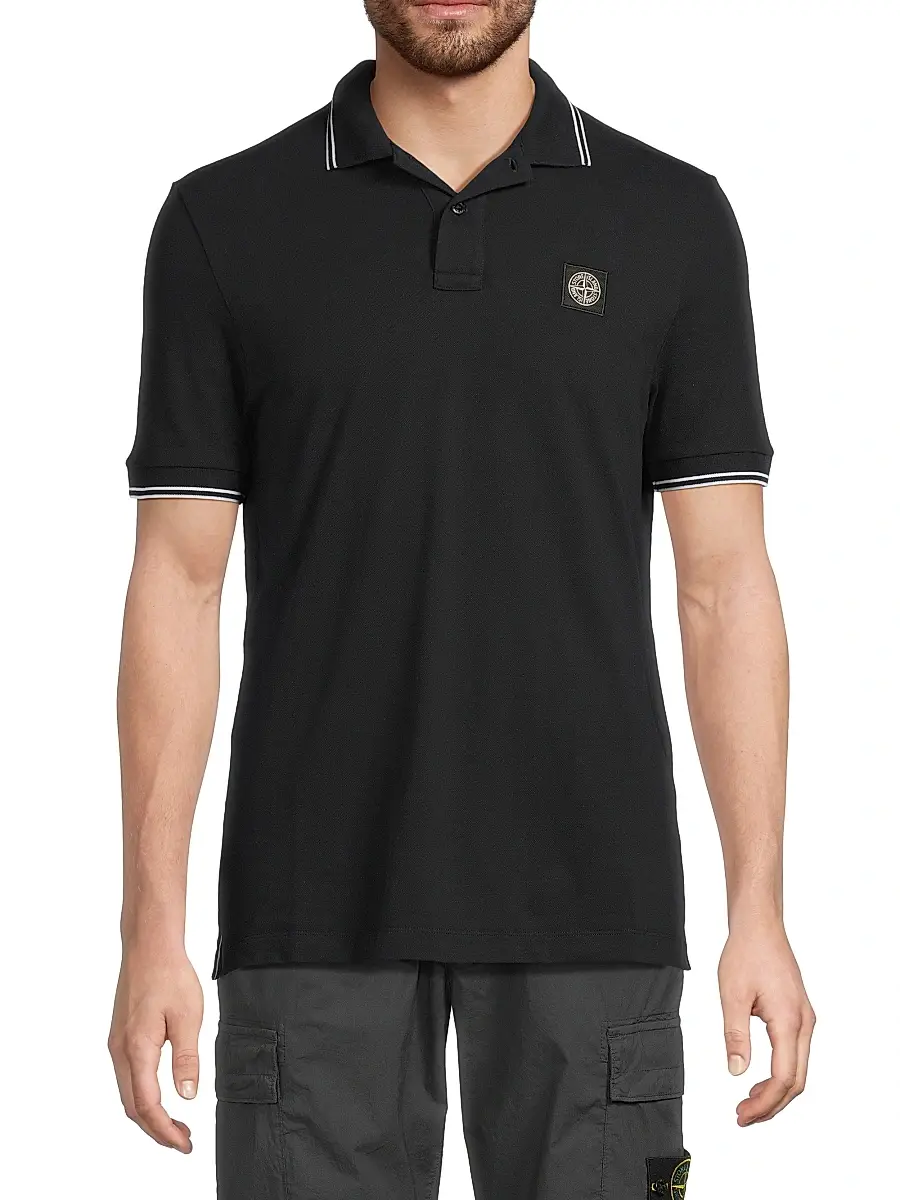 Stone Island Men's Stretch-Cotton Polo Shirt | Thumbnail 3 Stone Island Men's Stretch-Cotton Polo Shirt | Thumbnail 3