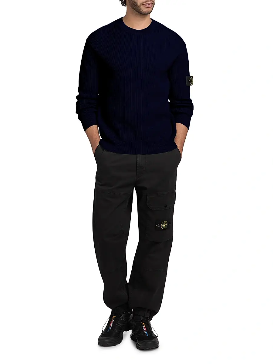 Stone Island Men's Cotton Crewneck Sweater | Thumbnail 2 Stone Island Men's Cotton Crewneck Sweater | Thumbnail 2