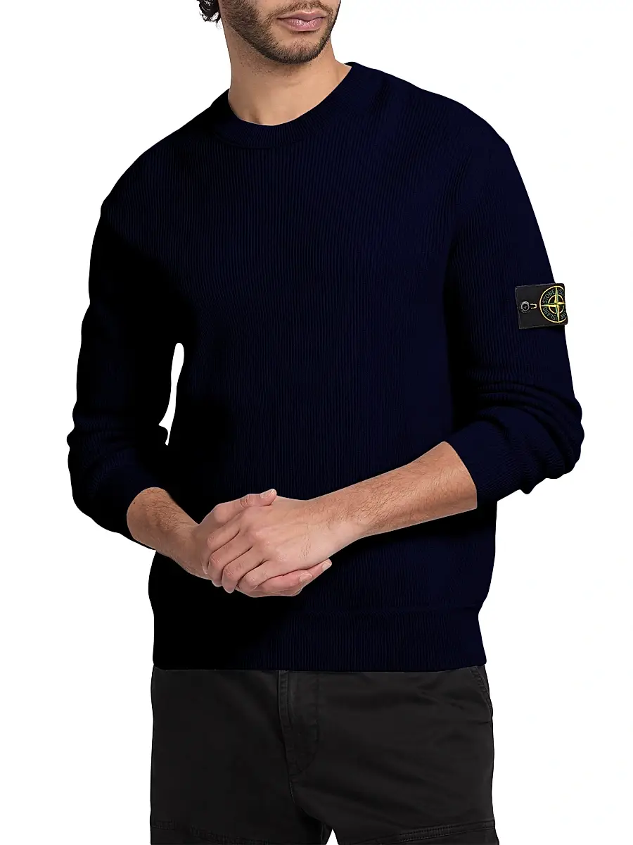Stone Island Men's Cotton Crewneck Sweater | Thumbnail 3 Stone Island Men's Cotton Crewneck Sweater | Thumbnail 3