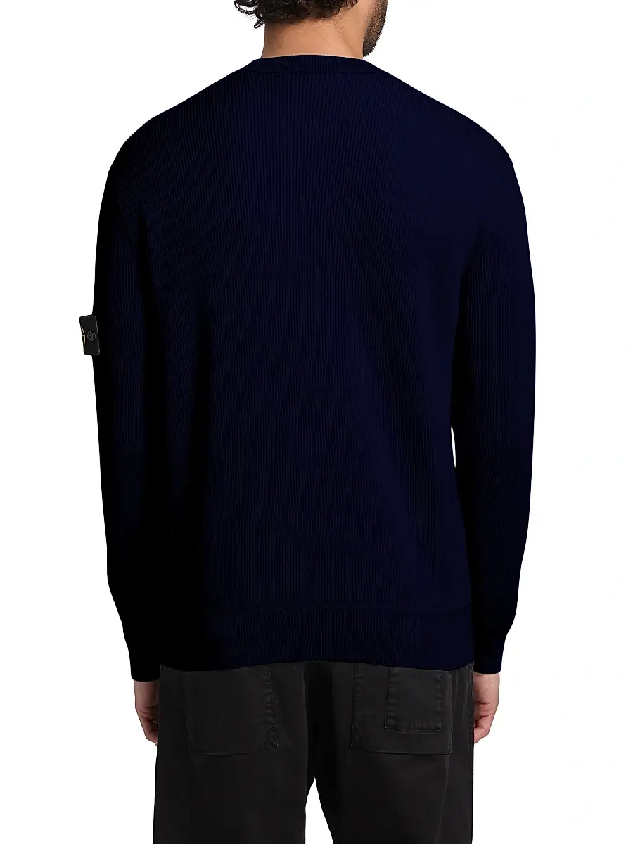 Stone Island Men's Cotton Crewneck Sweater | Thumbnail 5 Stone Island Men's Cotton Crewneck Sweater | Thumbnail 5
