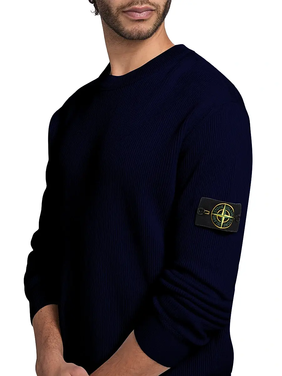 Stone Island Men's Cotton Crewneck Sweater | Thumbnail 6 Stone Island Men's Cotton Crewneck Sweater | Thumbnail 6