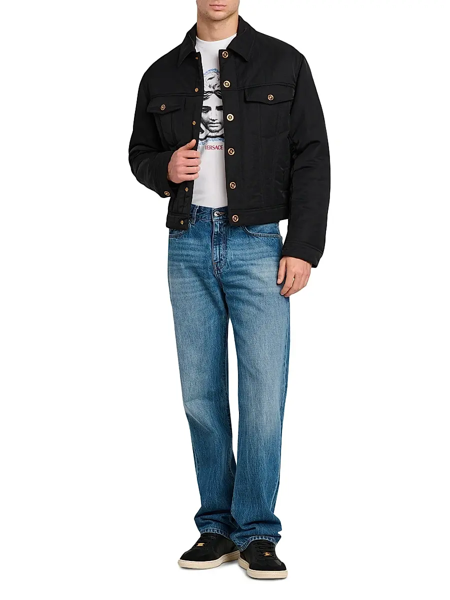 Versace Men's Greca Medusa Crewneck T-Shirt | Thumbnail 2 Versace Men's Greca Medusa Crewneck T-Shirt | Thumbnail 2