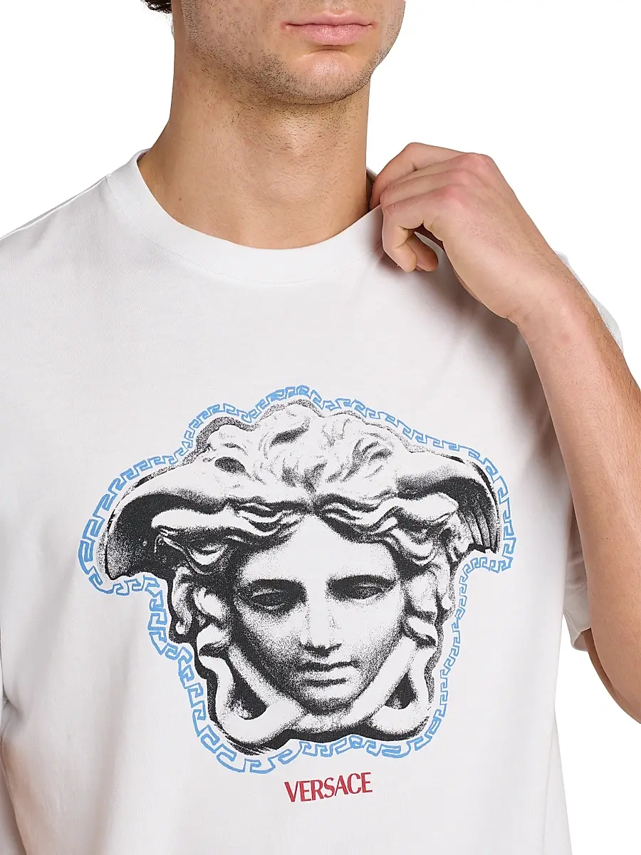 Versace Men's Greca Medusa Crewneck T-Shirt | Thumbnail 6 Versace Men's Greca Medusa Crewneck T-Shirt | Thumbnail 6