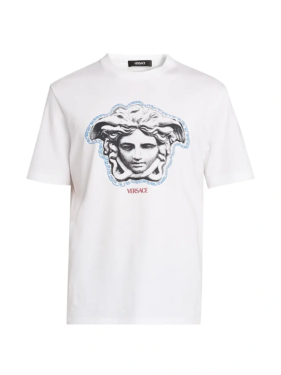 Men's Greca Medusa Crewneck T-Shirt Men's Greca Medusa Crewneck T-Shirt