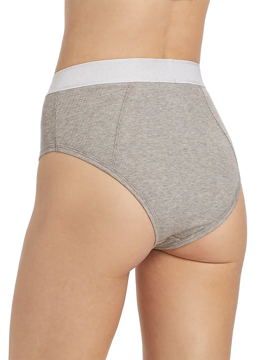 Versace Women's Ribbed Logo Brief | Thumbnail 4