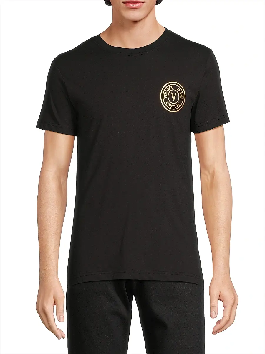 Versace Jeans Couture Men's Logo Cotton T-Shirt | Thumbnail 3 Versace Jeans Couture Men's Logo Cotton T-Shirt | Thumbnail 3