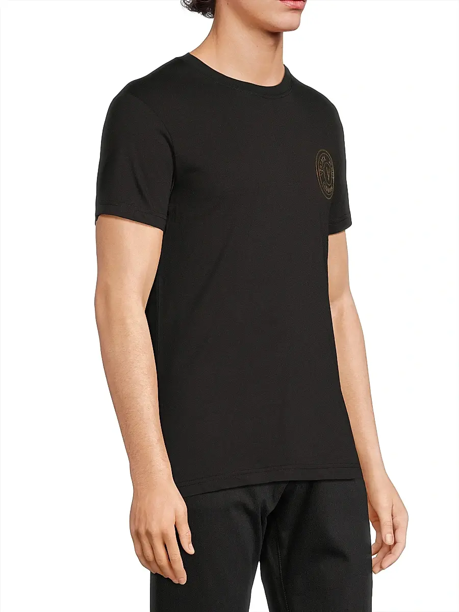 Versace Jeans Couture Men's Logo Cotton T-Shirt | Thumbnail 4 Versace Jeans Couture Men's Logo Cotton T-Shirt | Thumbnail 4