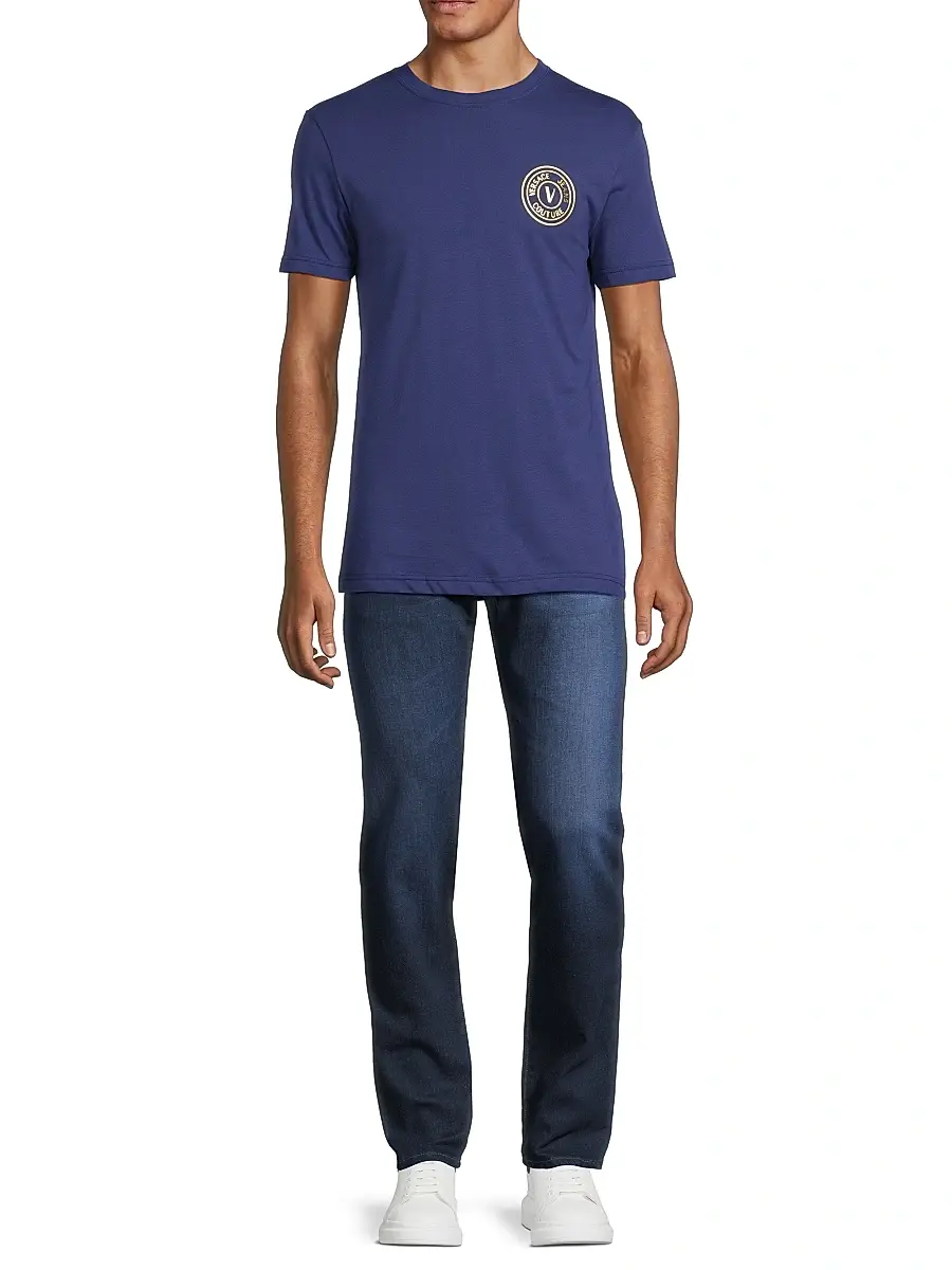 Versace Jeans Couture Men's Logo Cotton T-Shirt | Thumbnail 2 Versace Jeans Couture Men's Logo Cotton T-Shirt | Thumbnail 2
