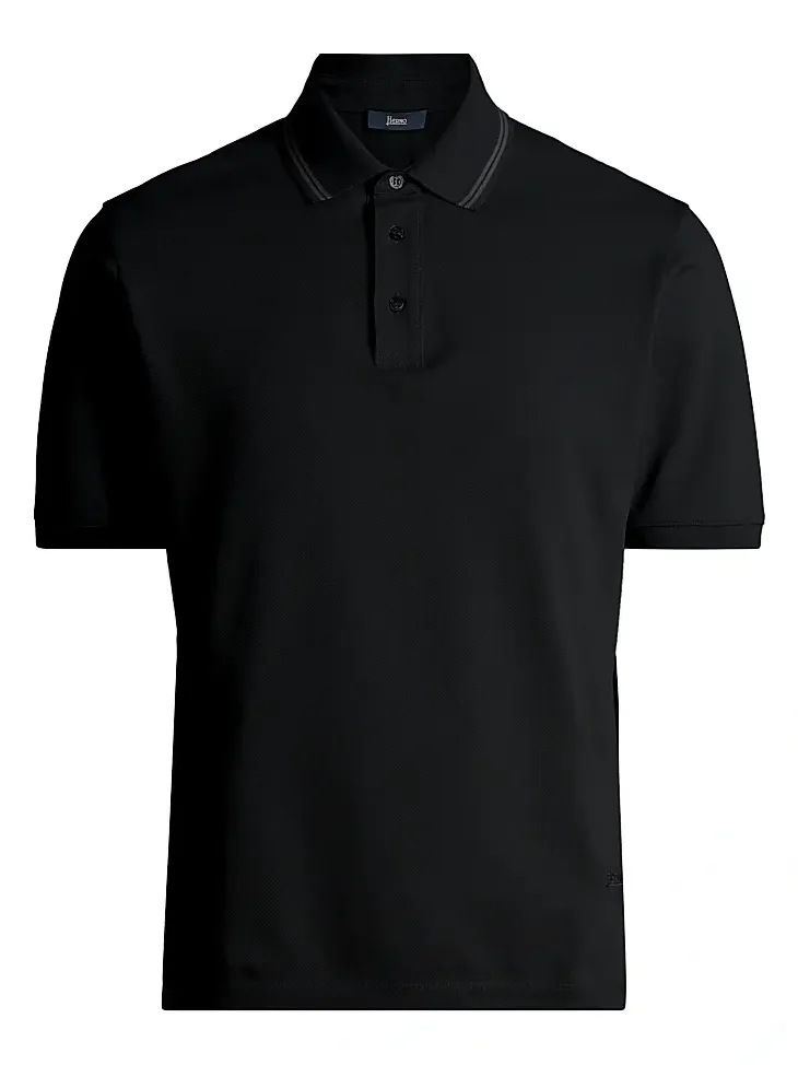 Men's Knit Cotton Polo Shirt