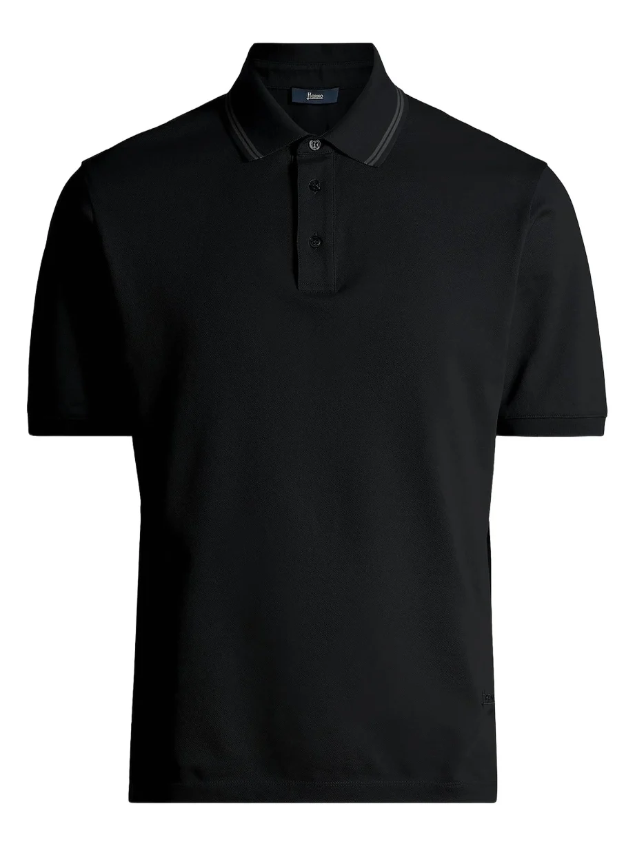 HERNO Men's Knit Cotton Polo Shirt