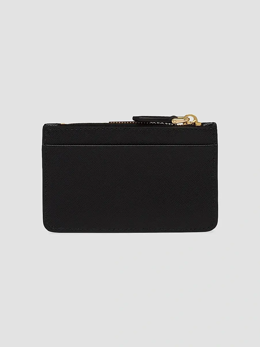 Prada Women's Saffiano and Smooth Leather Card Holder | Thumbnail 2 Prada Women's Saffiano and Smooth Leather Card Holder | Thumbnail 2