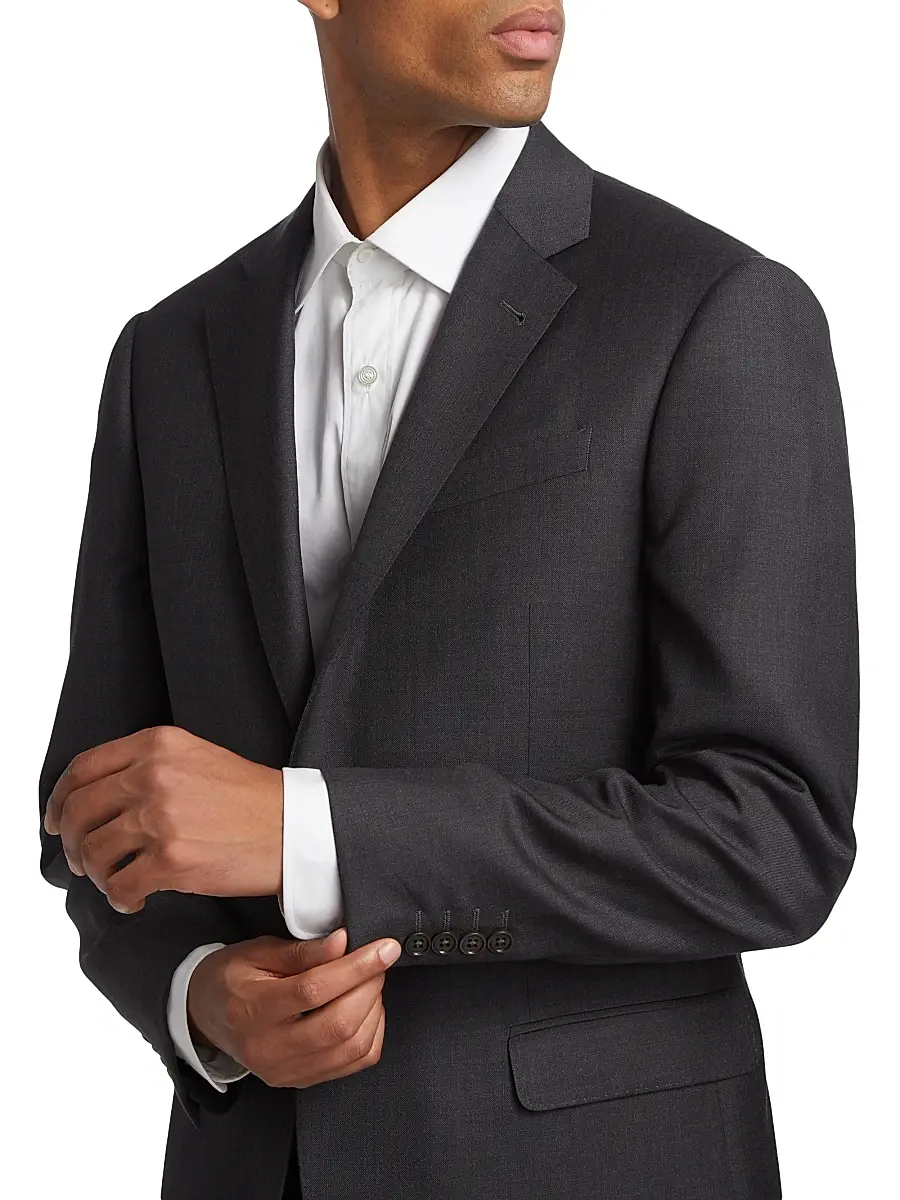 Emporio Armani Men's G-Line Super 130s Wool Two-Button Slim-Fit Suit | Thumbnail 6 Emporio Armani Men's G-Line Super 130s Wool Two-Button Slim-Fit Suit | Thumbnail 6