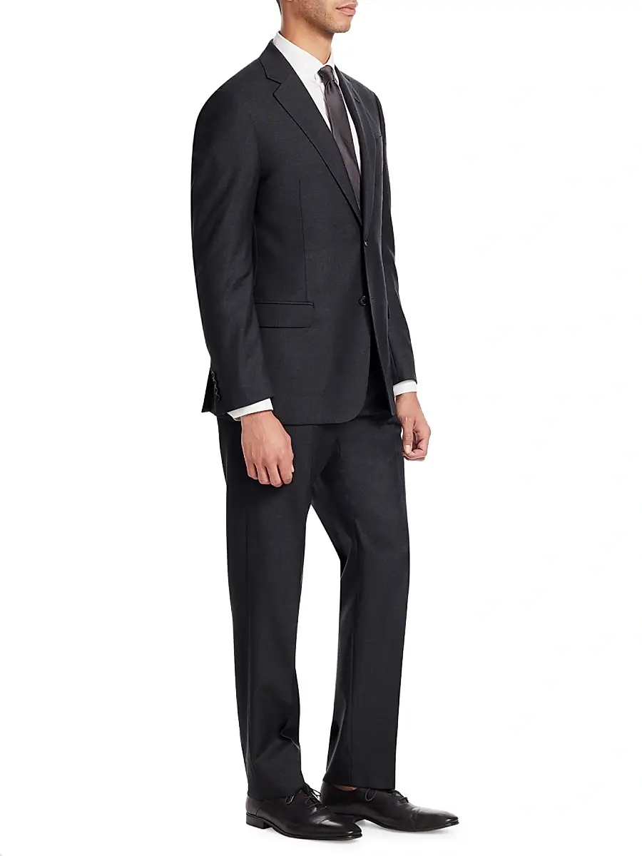 Emporio Armani Men's G-Line Super 130s Wool Two-Button Slim-Fit Suit | Thumbnail 3 Emporio Armani Men's G-Line Super 130s Wool Two-Button Slim-Fit Suit | Thumbnail 3