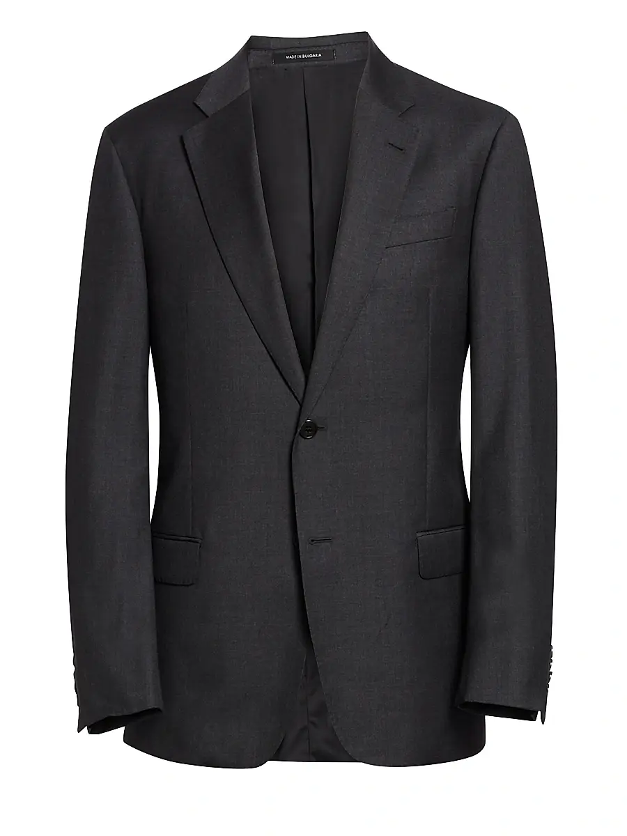 Emporio Armani Men's G-Line Super 130s Wool Two-Button Slim-Fit Suit | Thumbnail 5 Emporio Armani Men's G-Line Super 130s Wool Two-Button Slim-Fit Suit | Thumbnail 5