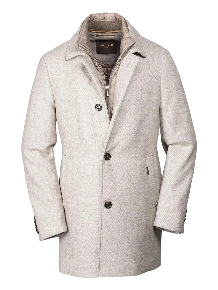 Moorer Men's Monferrato Wool Layered Topcoat