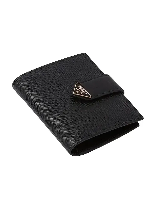 Prada Women's Small Saffiano and Smooth Leather Wallet