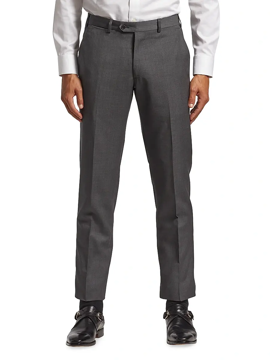 Emporio Armani Men's Virgin Wool Slim-Fit Pants | Thumbnail 3 Emporio Armani Men's Virgin Wool Slim-Fit Pants | Thumbnail 3