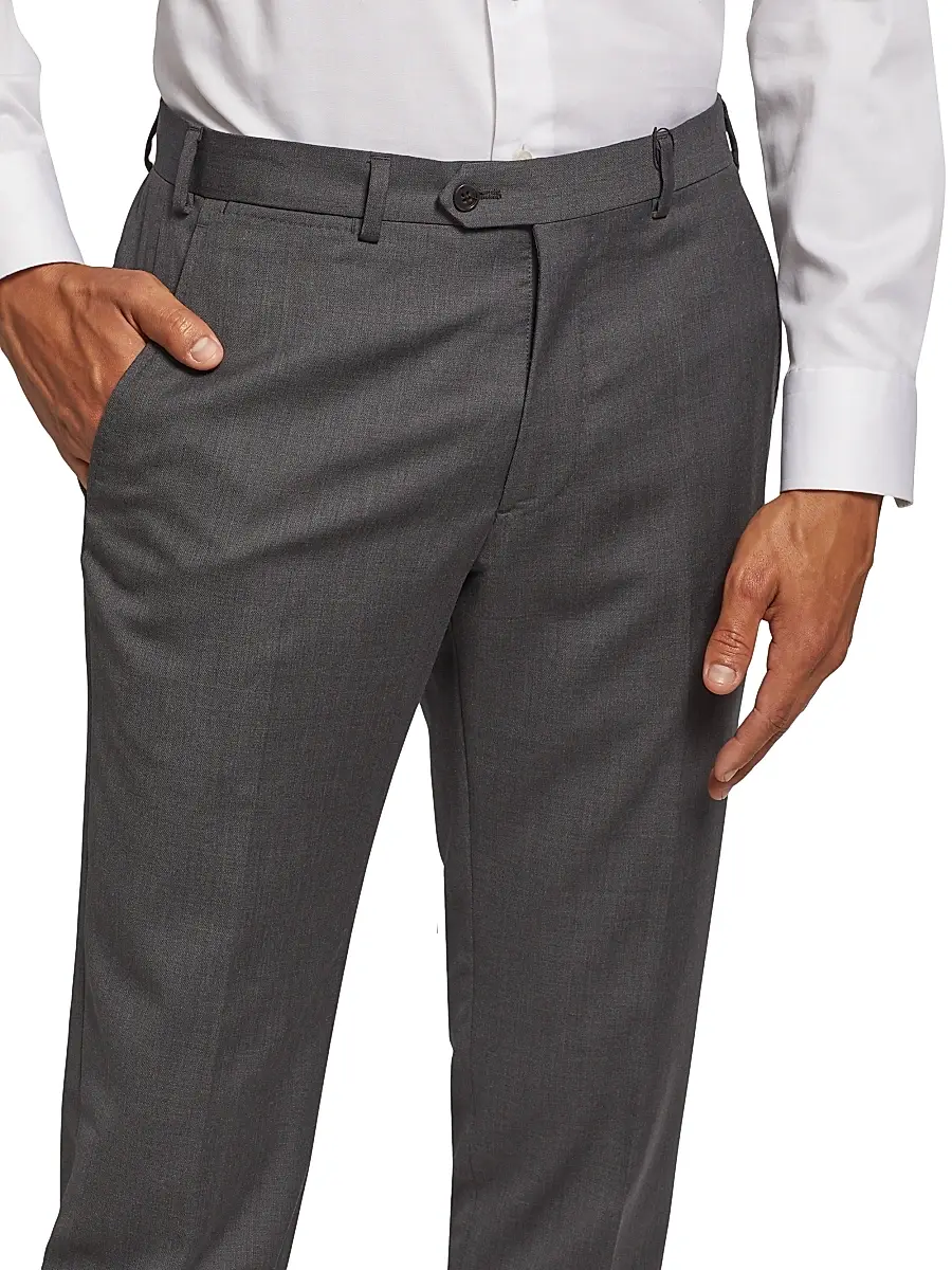 Emporio Armani Men's Virgin Wool Slim-Fit Pants | Thumbnail 6 Emporio Armani Men's Virgin Wool Slim-Fit Pants | Thumbnail 6