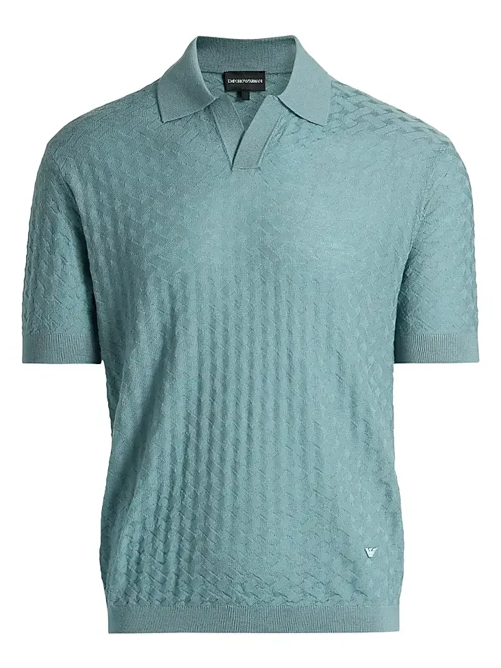 Emporio Armani Men's Tonal Basketweave Wool Sweater