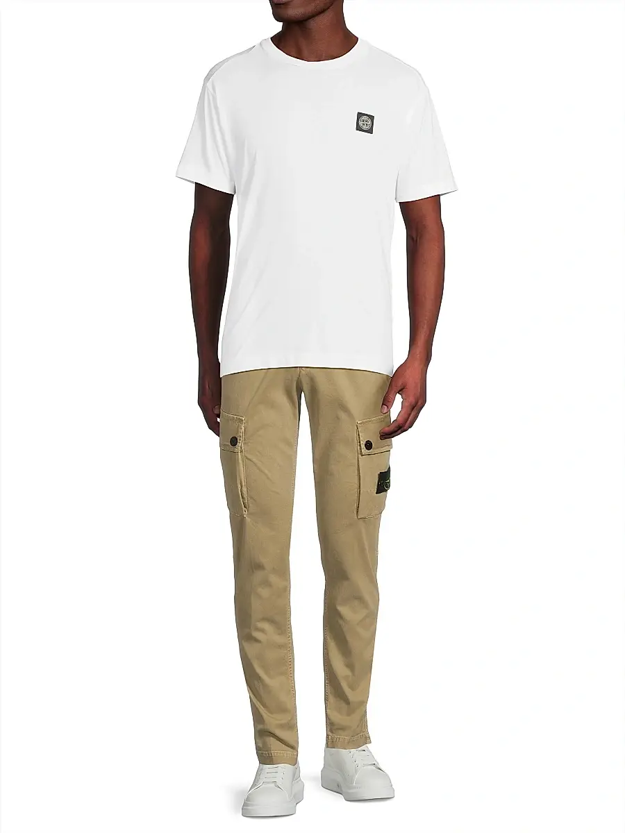 Stone Island Men's Cotton Crewneck T-Shirt | Thumbnail 2 Stone Island Men's Cotton Crewneck T-Shirt | Thumbnail 2