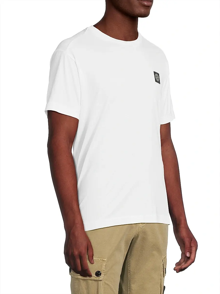 Stone Island Men's Cotton Crewneck T-Shirt | Thumbnail 4 Stone Island Men's Cotton Crewneck T-Shirt | Thumbnail 4