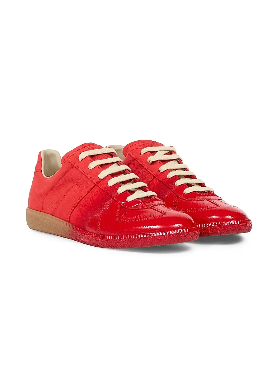 Maison Margiela Men's Replica Leather Low-Top Sneakers | Thumbnail 2