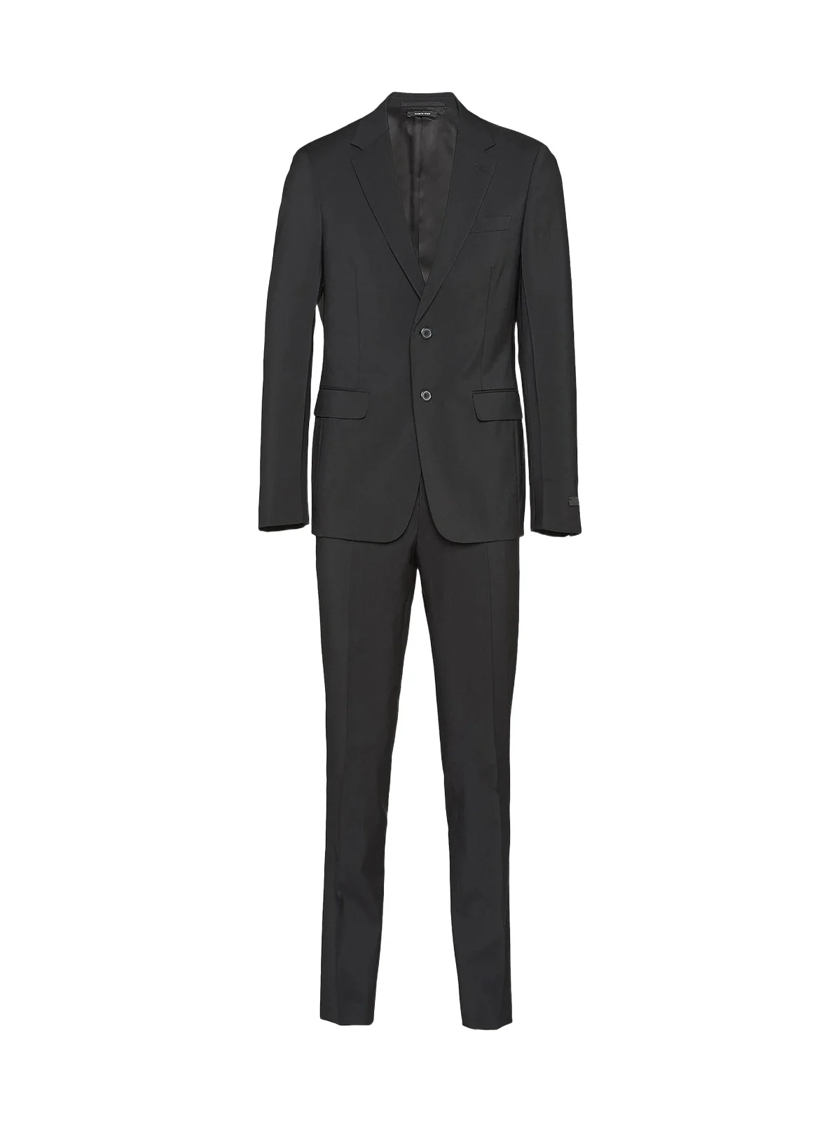 Men's Single Breasted Wool and Mohair Suit - Black