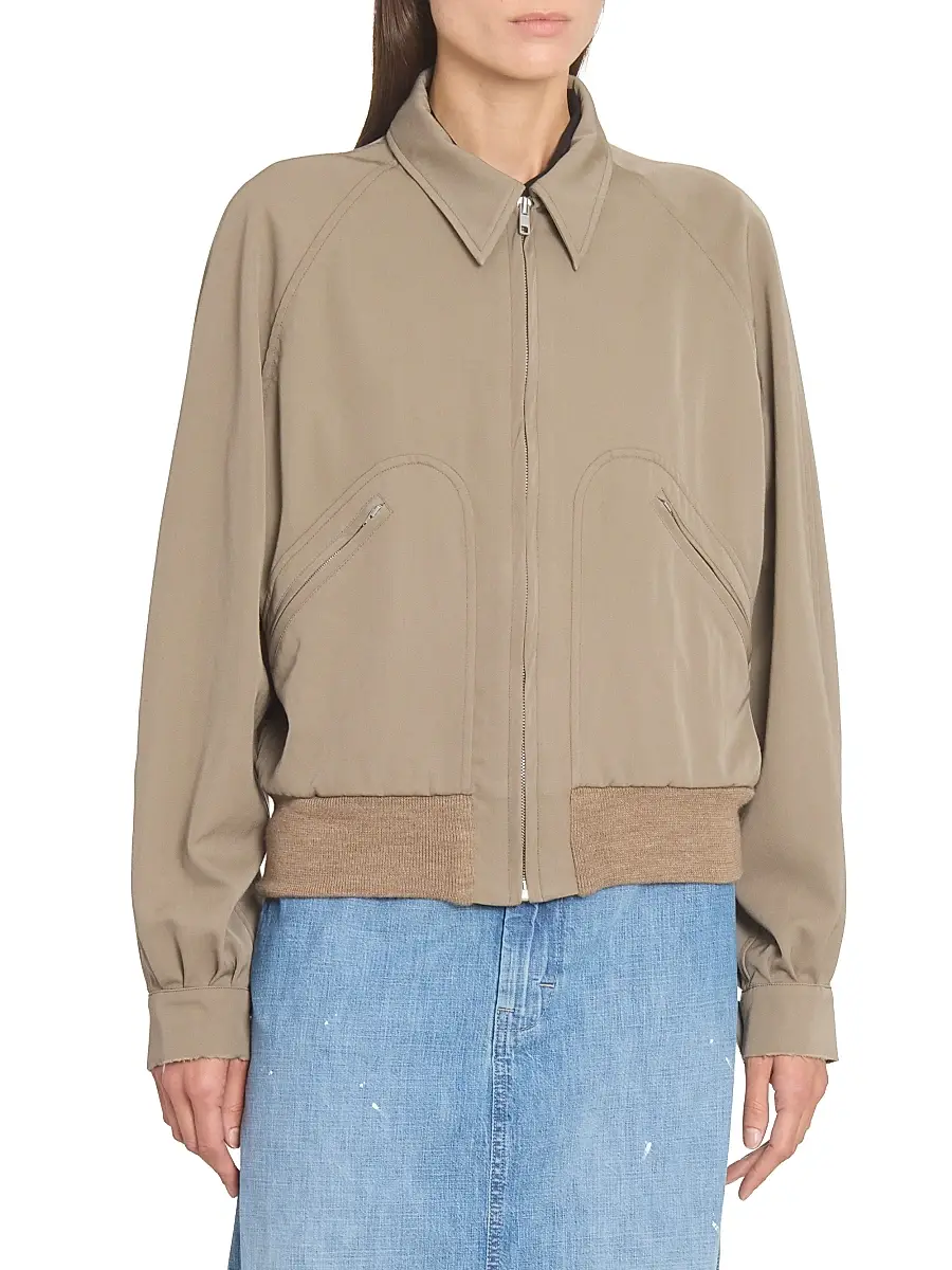 Maison Margiela Women's Wool Gabardine Zip Jacket | Thumbnail 3