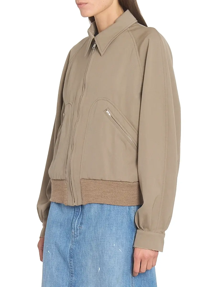 Maison Margiela Women's Wool Gabardine Zip Jacket | Thumbnail 4