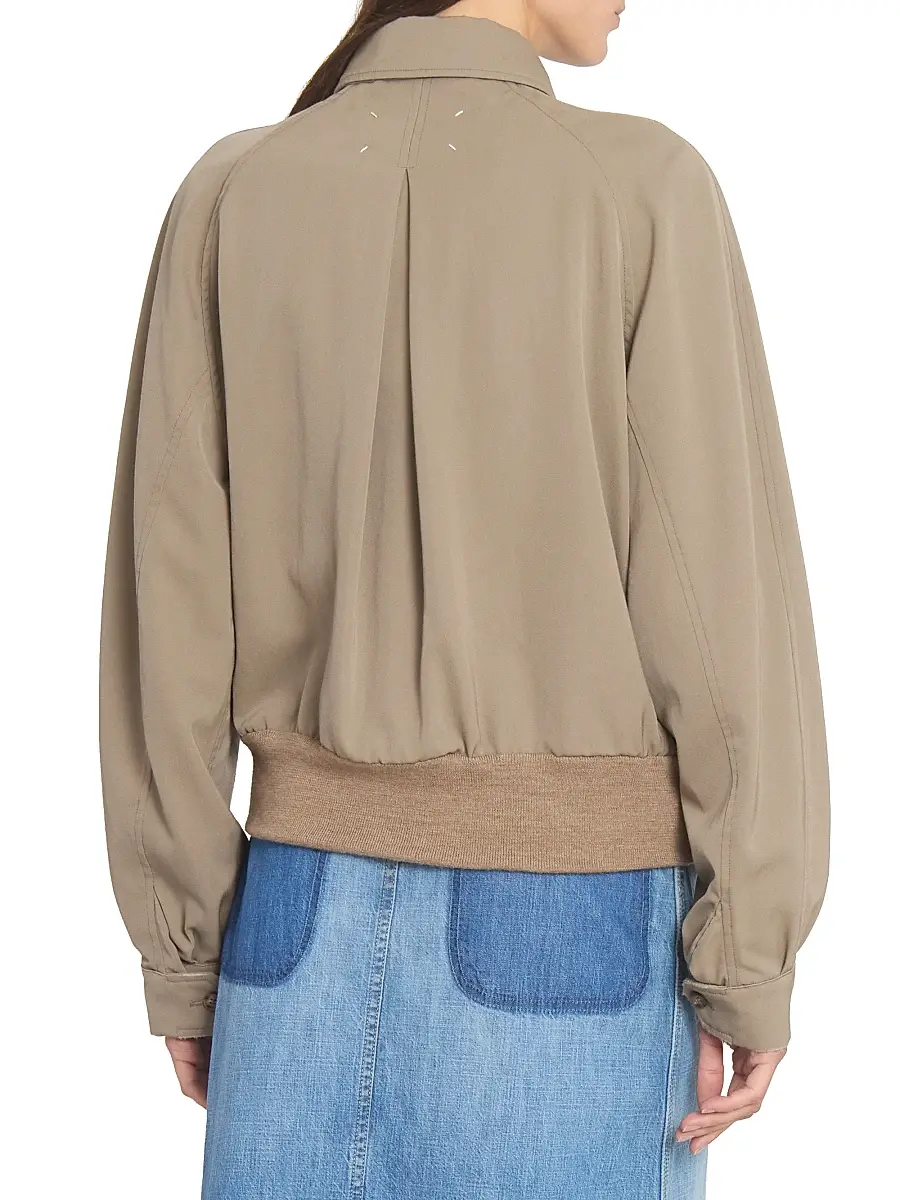 Maison Margiela Women's Wool Gabardine Zip Jacket | Thumbnail 5