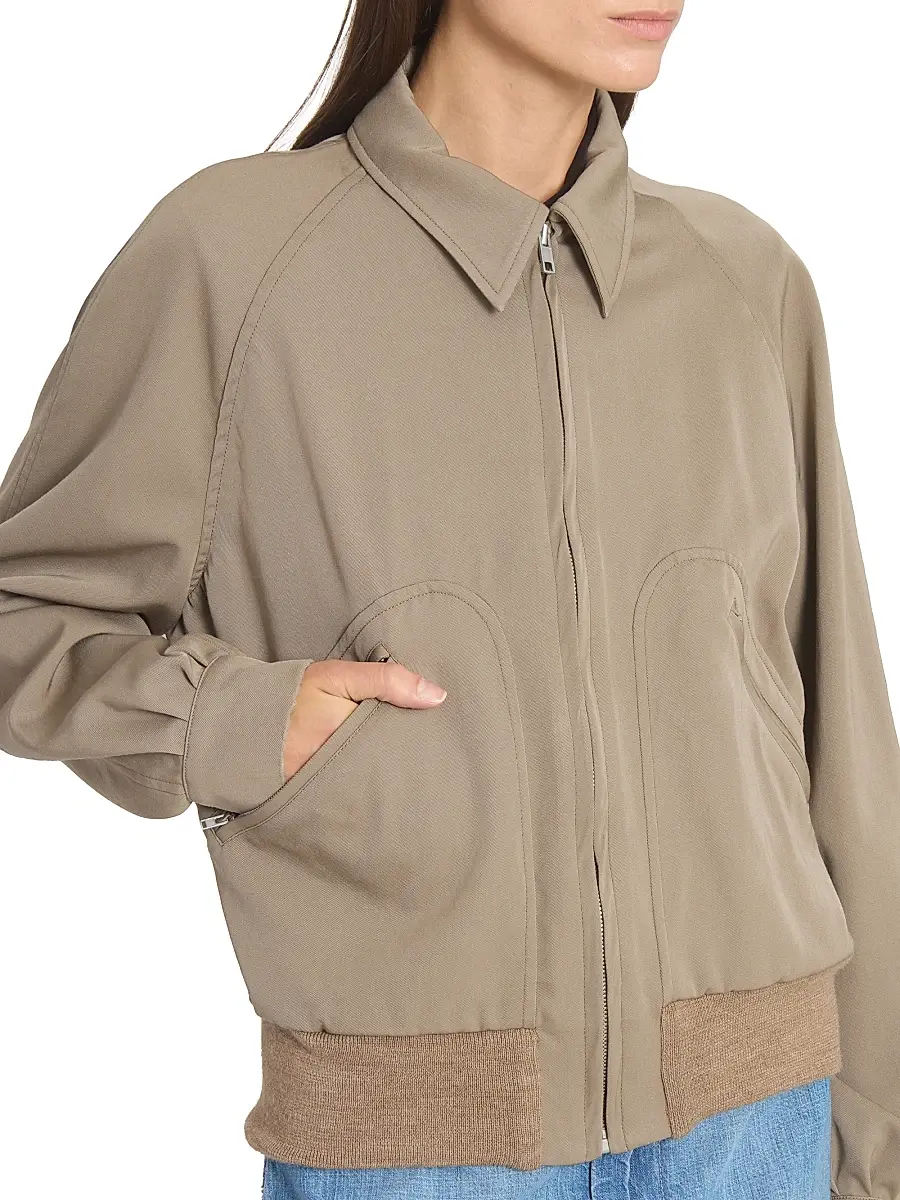 Maison Margiela Women's Wool Gabardine Zip Jacket | Thumbnail 6