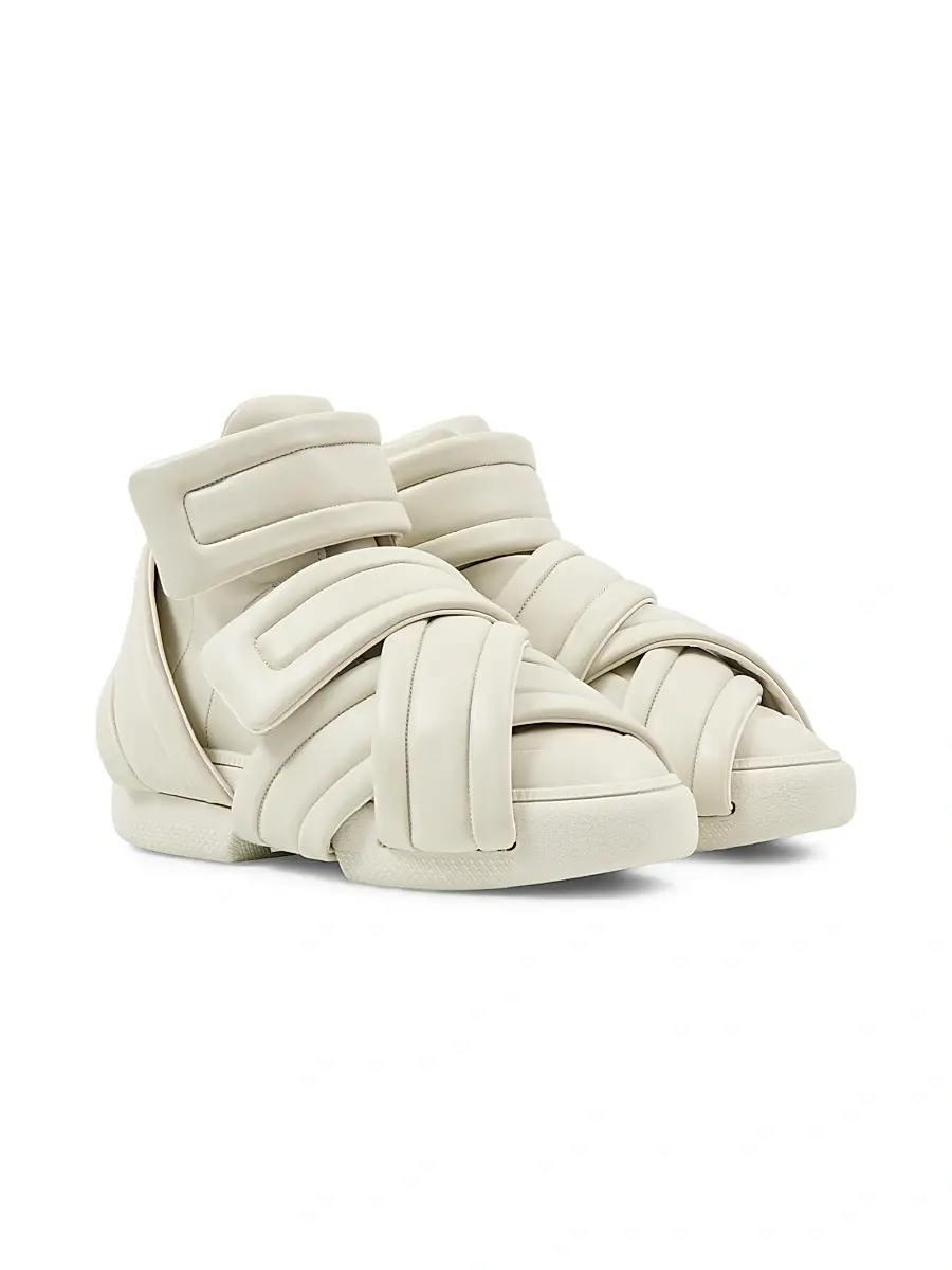 Maison Margiela Men's Future Show Leather High-Top Sneakers | Thumbnail 2 Maison Margiela Men's Future Show Leather High-Top Sneakers | Thumbnail 2