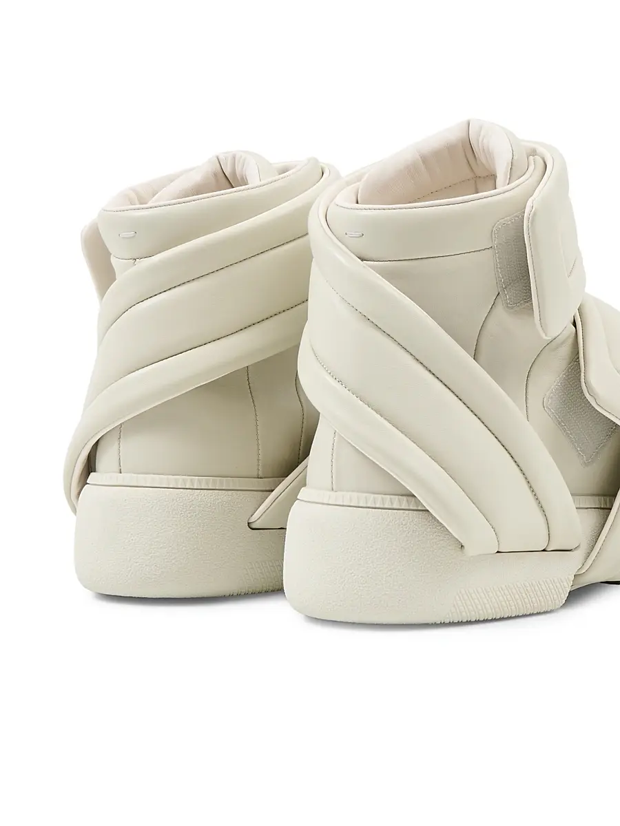 Maison Margiela Men's Future Show Leather High-Top Sneakers | Thumbnail 4 Maison Margiela Men's Future Show Leather High-Top Sneakers | Thumbnail 4