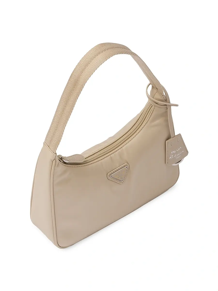 Prada Women's Re-Edition 2000 Re-Nylon Mini Shoulder Bag - Beige Khaki | Thumbnail 3 Prada Women's Re-Edition 2000 Re-Nylon Mini Shoulder Bag - Beige Khaki | Thumbnail 3