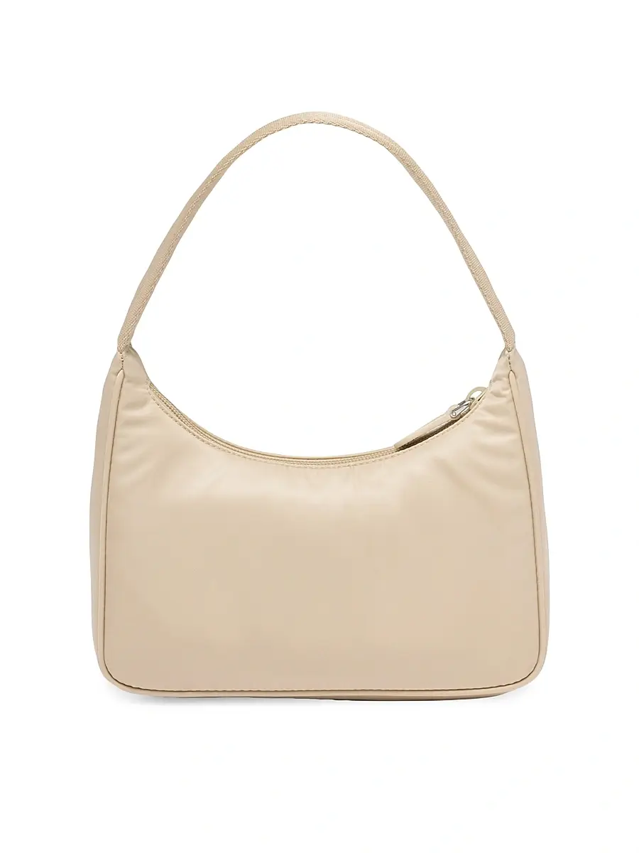 Prada Women's Re-Edition 2000 Re-Nylon Mini Shoulder Bag - Beige Khaki | Thumbnail 4 Prada Women's Re-Edition 2000 Re-Nylon Mini Shoulder Bag - Beige Khaki | Thumbnail 4