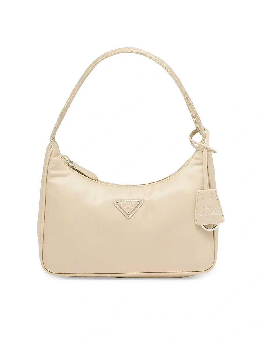 Prada Women's Re-Edition 2000 Re-Nylon Mini Shoulder Bag - Beige Khaki | Image 1 Prada Women's Re-Edition 2000 Re-Nylon Mini Shoulder Bag - Beige Khaki | Image 1