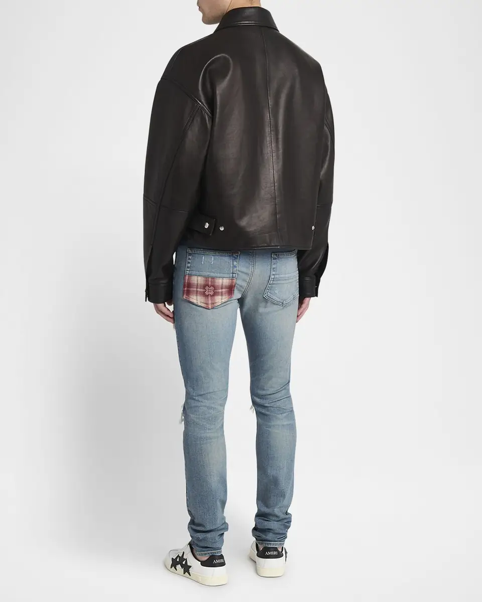 AMIRI Men's MA Quad Leather Work Jacket | Thumbnail 3 AMIRI Men's MA Quad Leather Work Jacket | Thumbnail 3