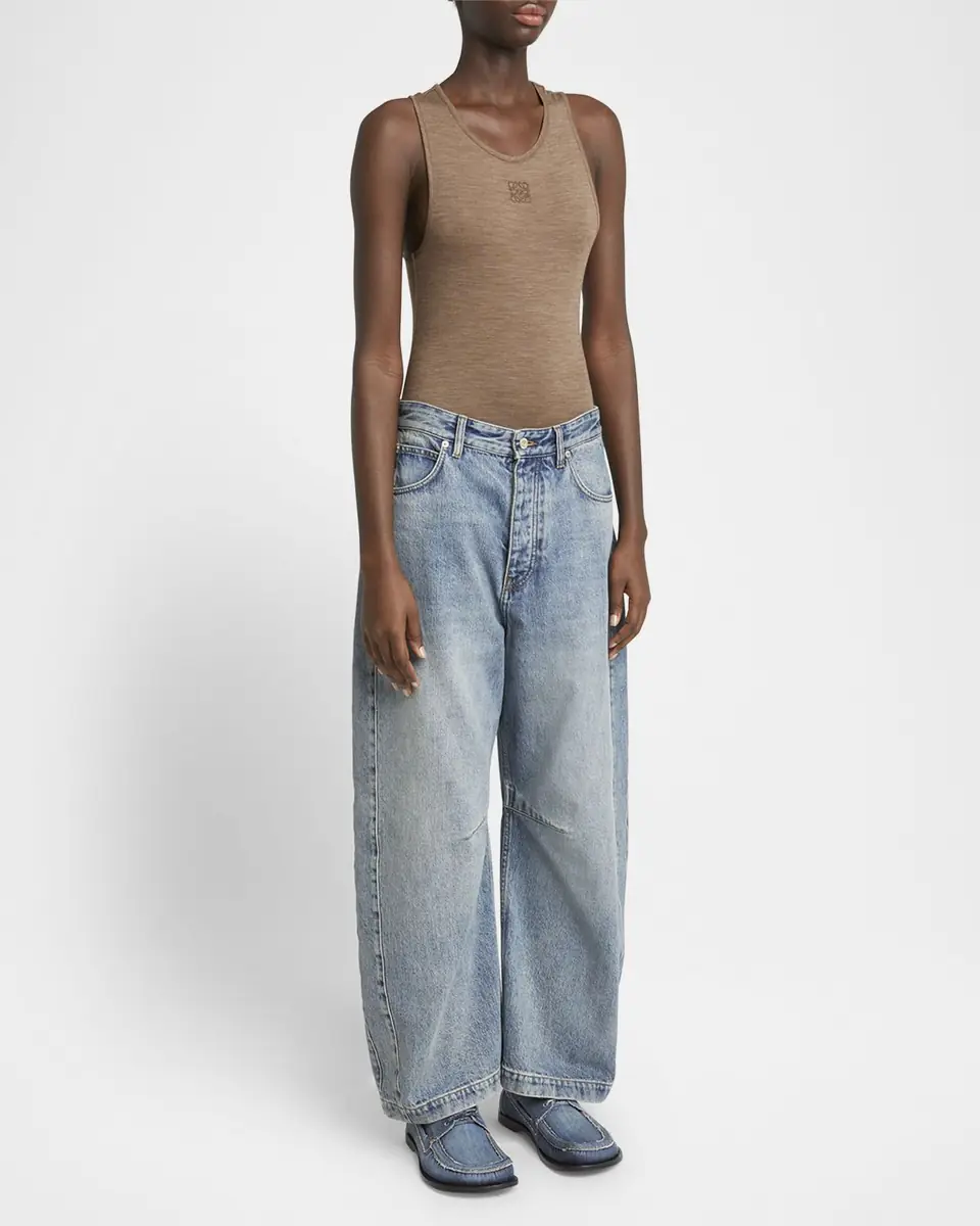 Loewe Anagram Barrel Leg Jeans | Thumbnail 2 Loewe Anagram Barrel Leg Jeans | Thumbnail 2