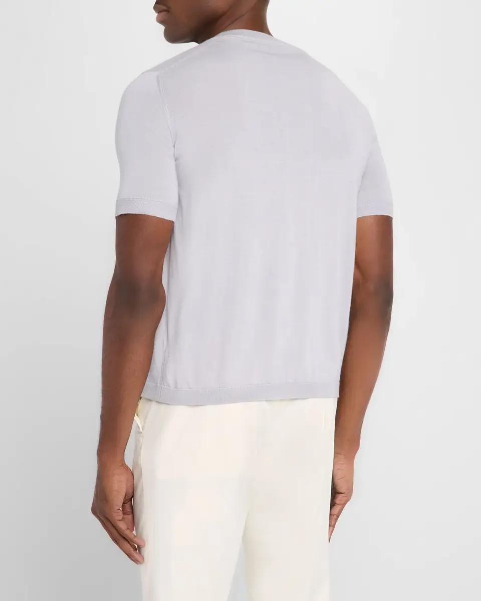 Isaia Men's Luxe Crew Knit Shirt | Thumbnail 3 Isaia Men's Luxe Crew Knit Shirt | Thumbnail 3