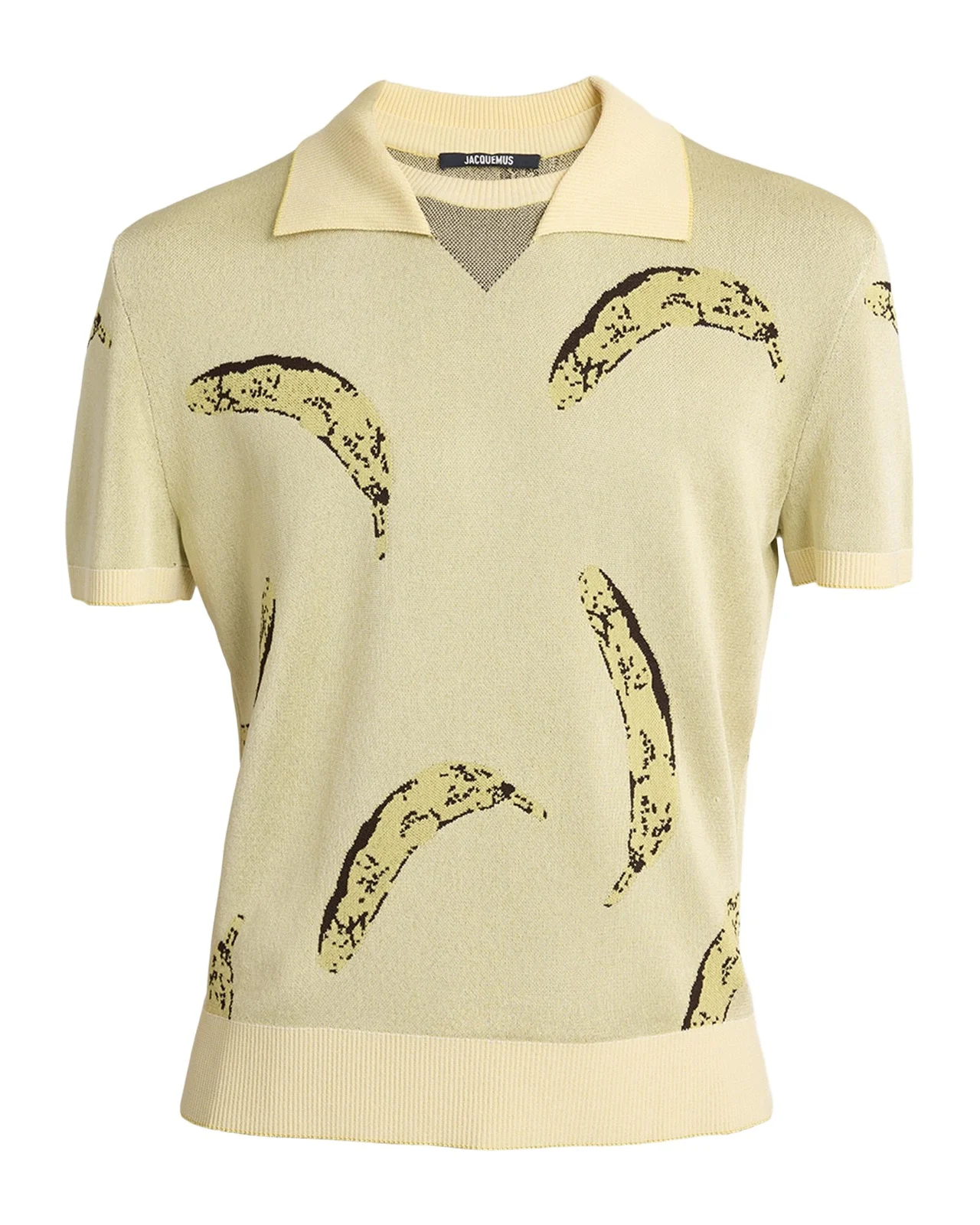 Jacquemus Men's Marino Banana Jacquard Polo Shirt