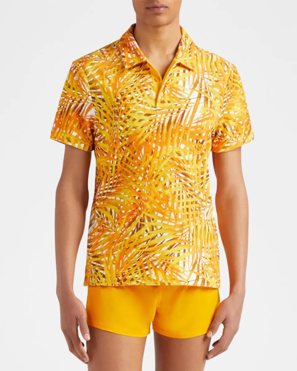 Vilebrequin Men's Palm Leaves Camp Shirt | Thumbnail 4 Vilebrequin Men's Palm Leaves Camp Shirt | Thumbnail 4