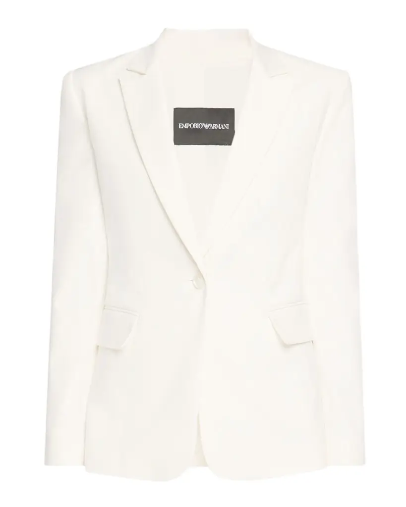 Emporio Armani Cotton One-Button Cutaway Blazer