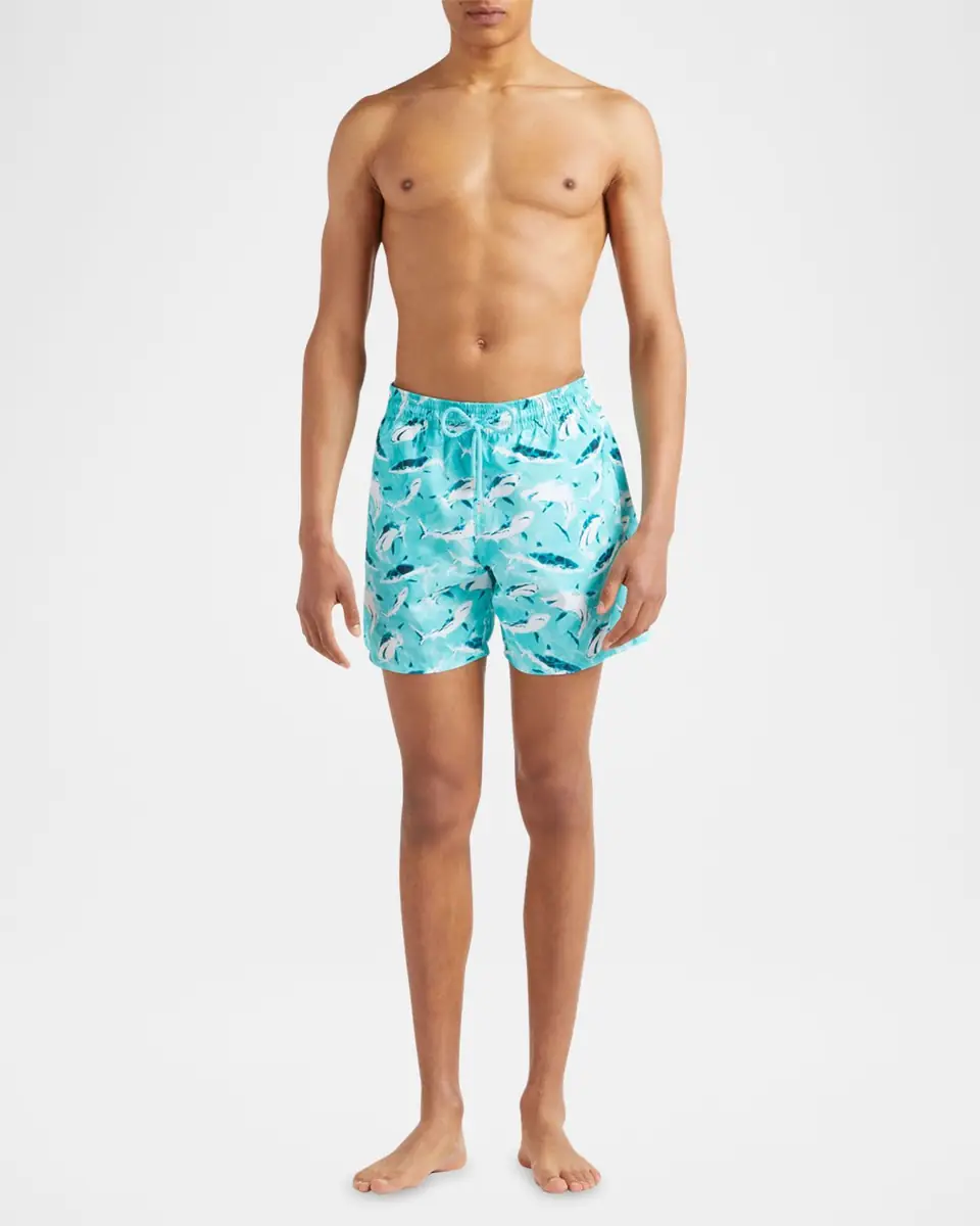 Vilebrequin Men's Requins Shark-Print Swim Shorts | Thumbnail 3 Vilebrequin Men's Requins Shark-Print Swim Shorts | Thumbnail 3
