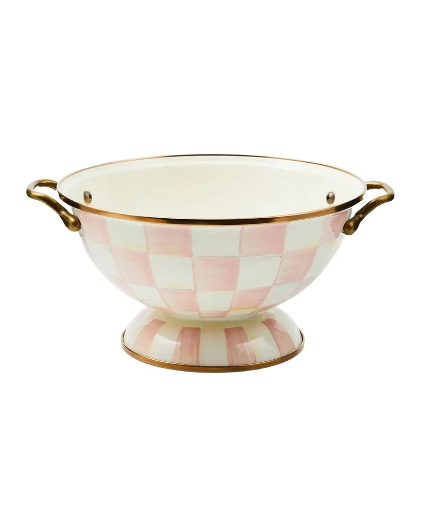 MacKenzie-Childs Rosy Check Almost Everything Bowl | Image 1 MacKenzie-Childs Rosy Check Almost Everything Bowl | Image 1