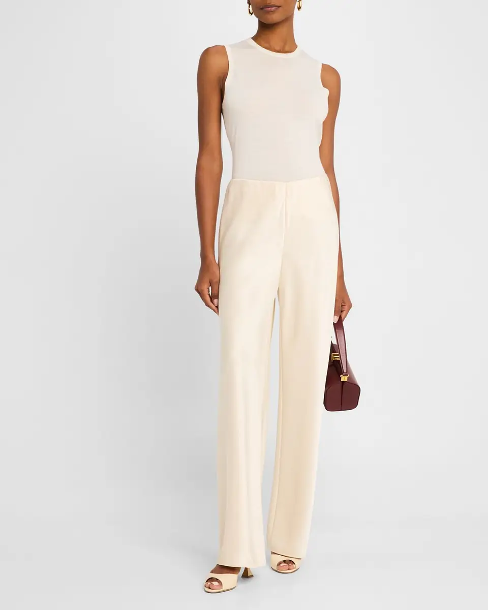Vince Colette High-Waist Fluid Satin Bias Pants | Thumbnail 2 Vince Colette High-Waist Fluid Satin Bias Pants | Thumbnail 2