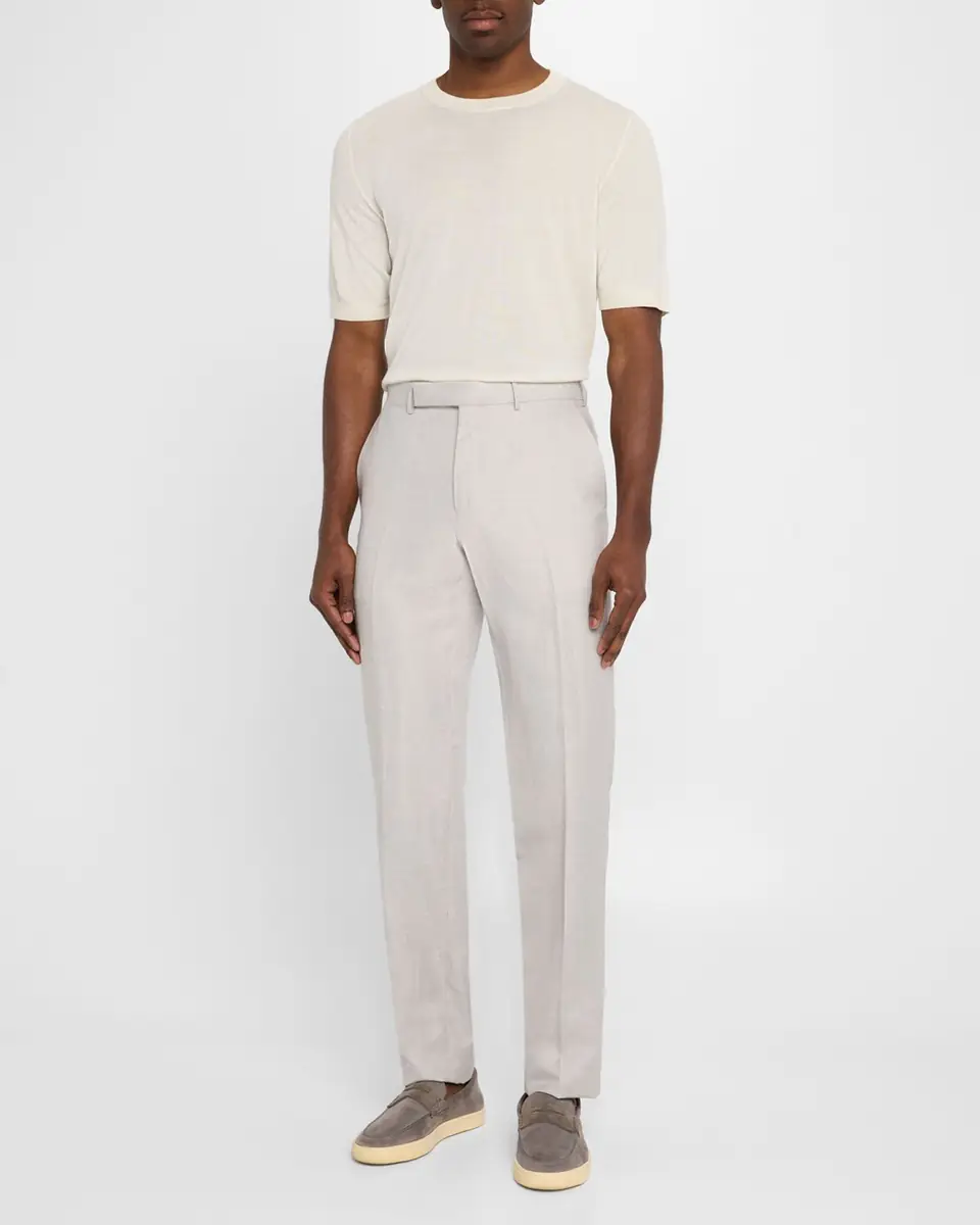 Isaia Men's Luxe Crew Knit Shirt | Thumbnail 2 Isaia Men's Luxe Crew Knit Shirt | Thumbnail 2