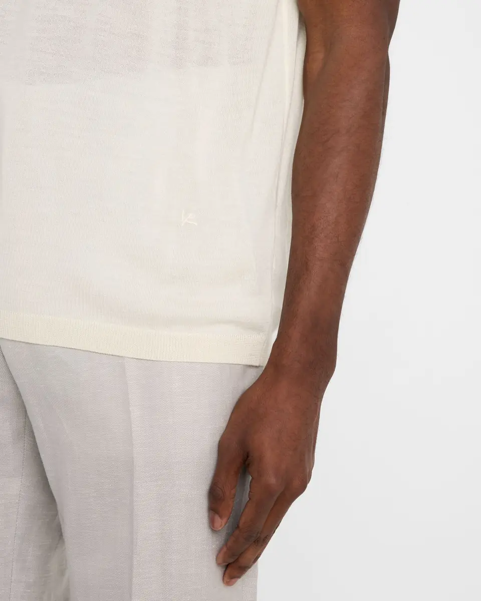 Isaia Men's Luxe Crew Knit Shirt | Thumbnail 5 Isaia Men's Luxe Crew Knit Shirt | Thumbnail 5