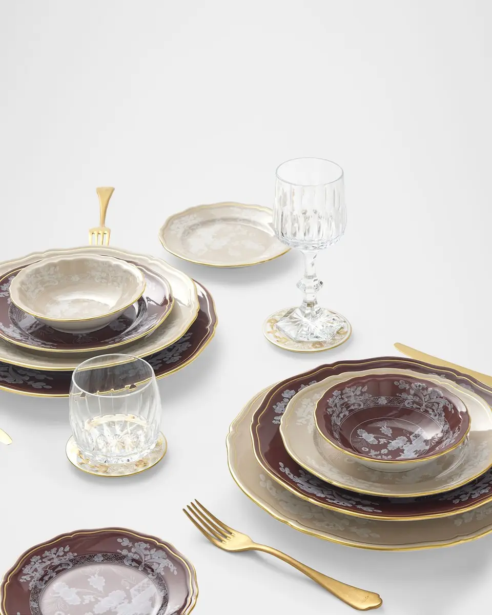 GINORI 1735 Oriente Italiano Castagna Dessert Plate | Thumbnail 5 GINORI 1735 Oriente Italiano Castagna Dessert Plate | Thumbnail 5