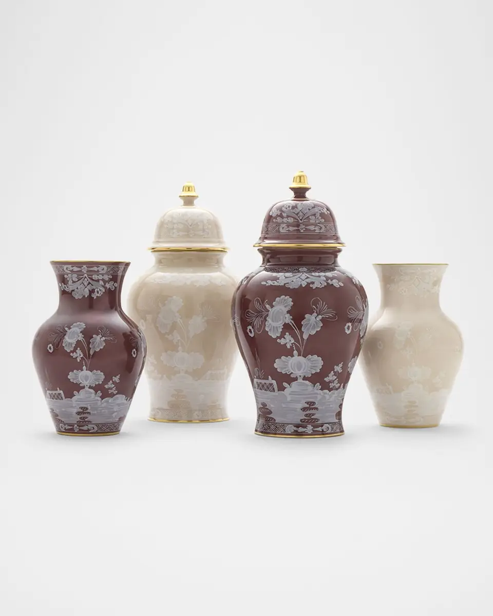 GINORI 1735 Oriente Italiano Meringa Large Potiche Vase - 15" | Thumbnail 3 GINORI 1735 Oriente Italiano Meringa Large Potiche Vase - 15" | Thumbnail 3