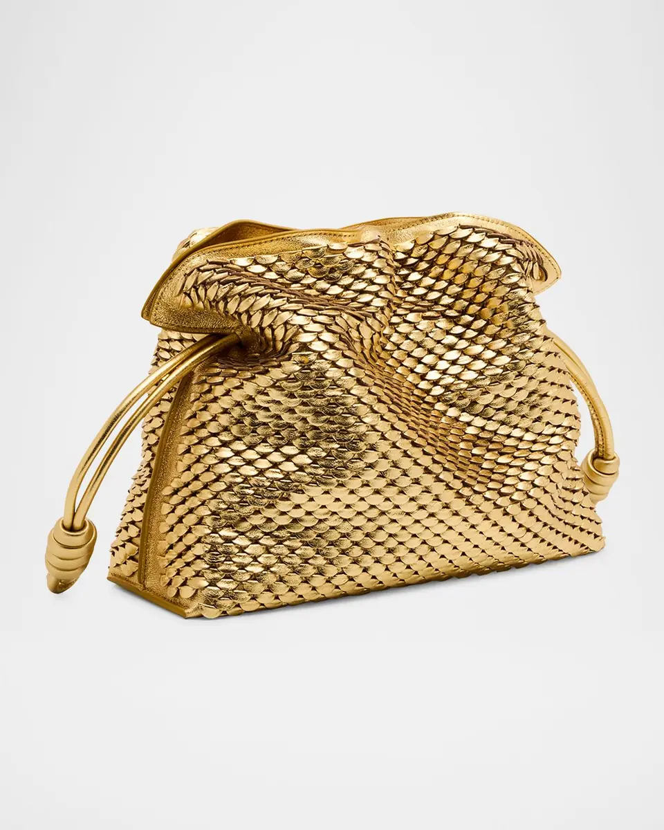 Loewe Flamenco Clutch Bag in Scales Metallic Leather | Thumbnail 3 Loewe Flamenco Clutch Bag in Scales Metallic Leather | Thumbnail 3
